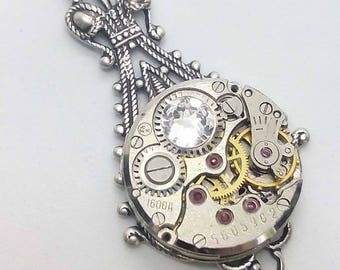 Clockwork Mariposa Papillon Collier Steampunk - Bijoux Steampunk