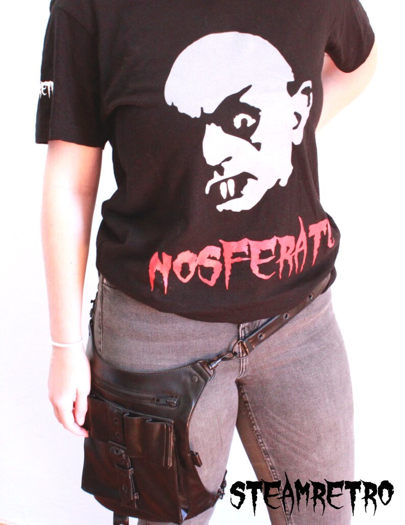 Nosferatu - horror t-shirt - terror t-shirt - vampire t-shirt - black t-shirt - terror t-shirt by steamretro - t-shirts image 2