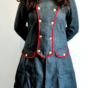 Steampunk Cotton Swing Coat Authentic Military Army Jacket Steampunk Cotton Swing Coat Authentic Military Army Jacket