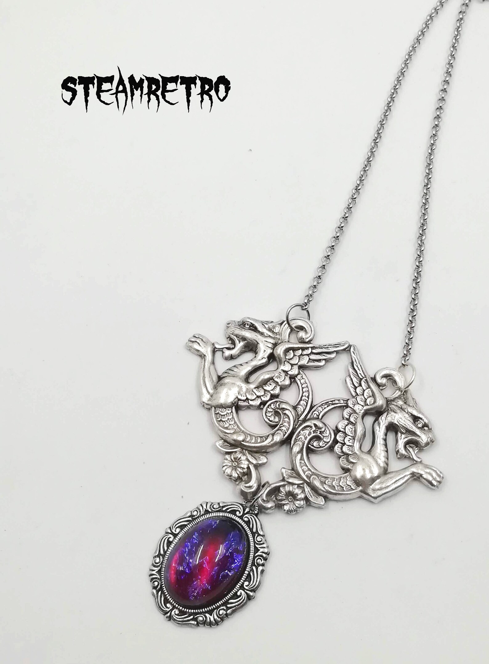 Mother of Dragons Necklace Gothic Gothic Necklace Dragon Etsy