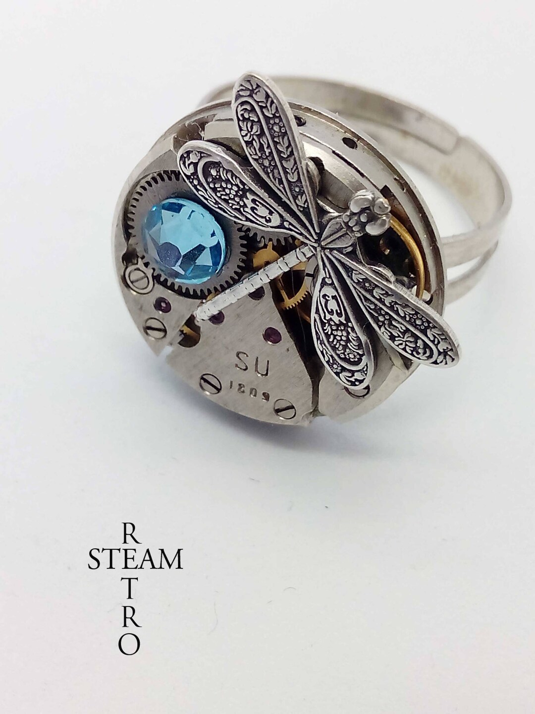 Firefly Rings Mecanic Steampunk - Steampunk Ring - Dragonfly - Steampunk Firefly Ring ...