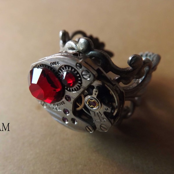 Le Steampunk Anneau Redrum - Bijoux Steampunk par Steamretro