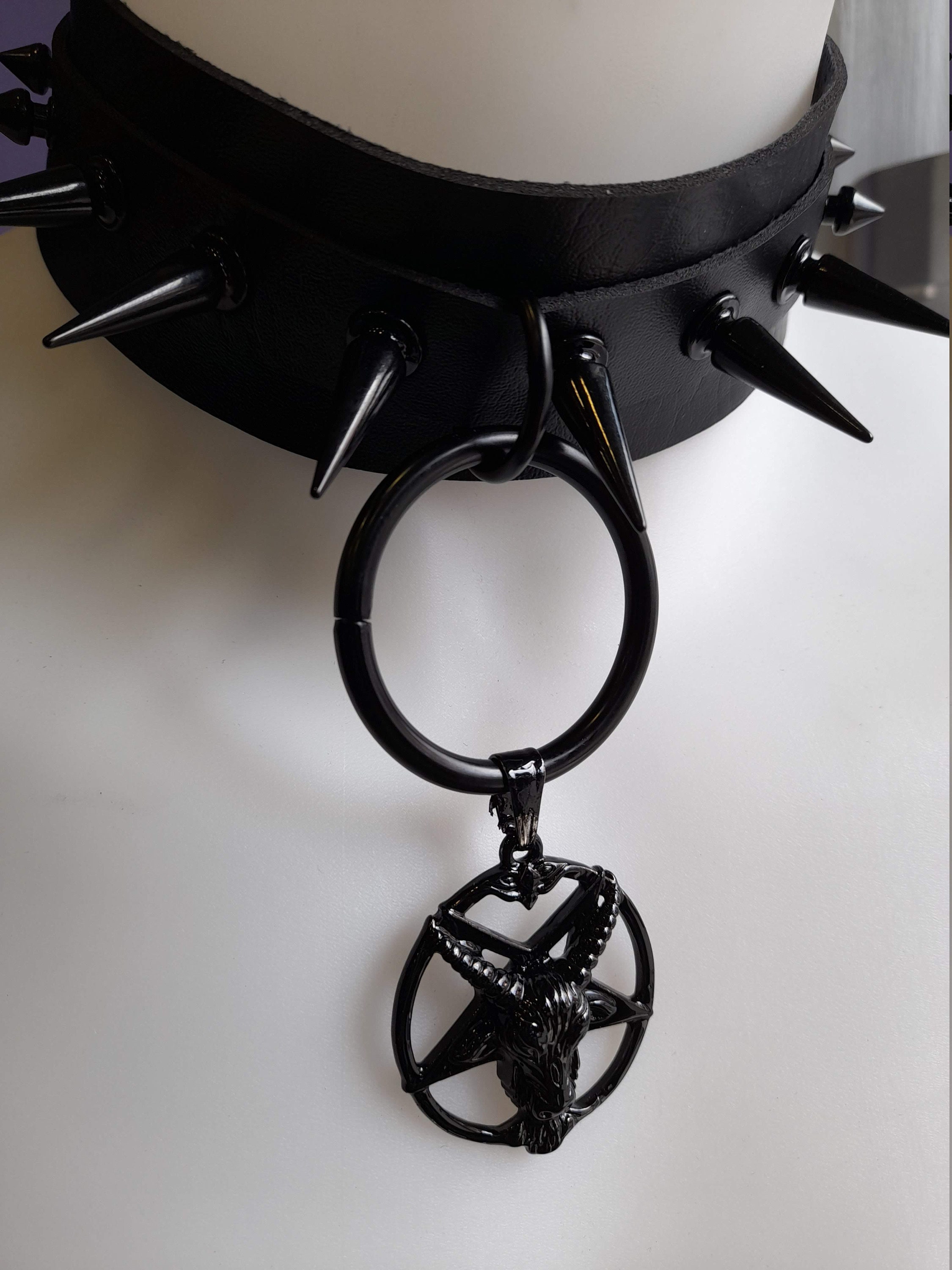 Gothic Choker - Choker - Spiked Choker - Black Choker - Pagan ...
