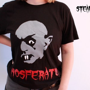 Nosferatu - horror t-shirt - terror t-shirt - vampire t-shirt - black t-shirt - terror t-shirt by steamretro - t-shirts image 8
