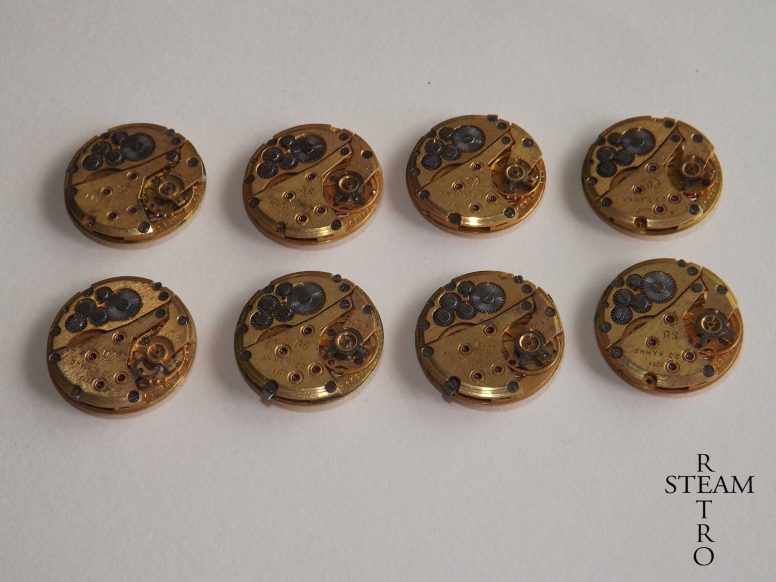 Lot of 8 watch movements 22 mm gold watch movement Etsy