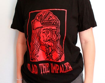 Vlad the impaler - horror t-shirt - terror t-shirt - vlad tepes vampire t-shirt - black t-shirt - terror t-shirt by steamretro - t-shirts