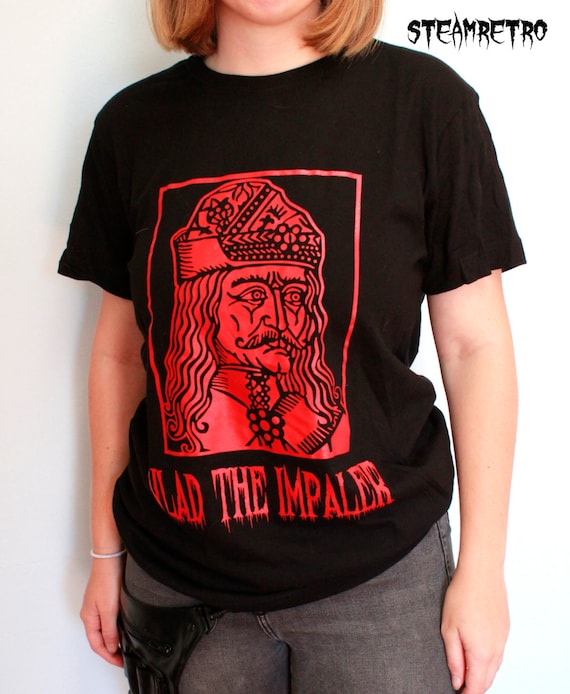 Vlad the Impaler Horror T shirt Terror T shirt Vlad Tepes Vampire T shirt Black T shirt Terror T shirt by Steamretro T shirts Etsy Australia