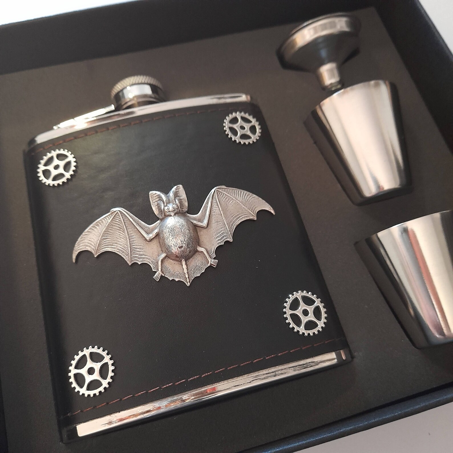 Steampunk Flask and Cup Set Mens Steampunk Gift Steampunk Etsy