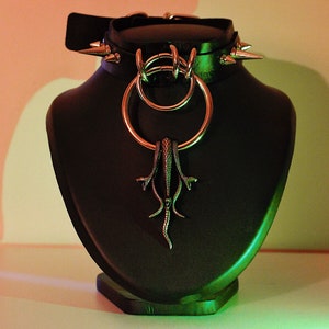 Medusa Choker - Handmade Spiked gothic leather choker - Satans Serpent Choker  - Goth Choker - Gothic Choker - Snake - Satanic Choker