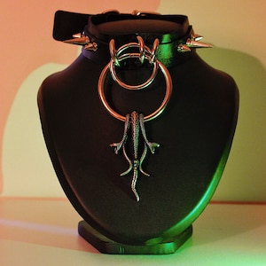 Snake serpent Choker - Handmade Spiked gothic leather choker - Satans Serpent Choker  - Goth Choker - Gothic Choker - Snake - Satanic Choker