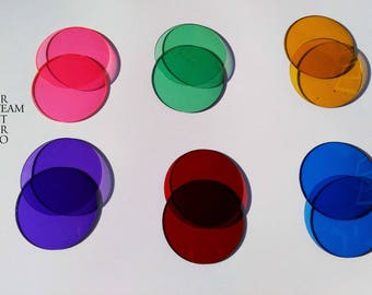 Goggle supplies: colour lenses for Steampunk goggles - filter lenses - steampunk goggle lenses - goggle filters - coloured lenses - lenses