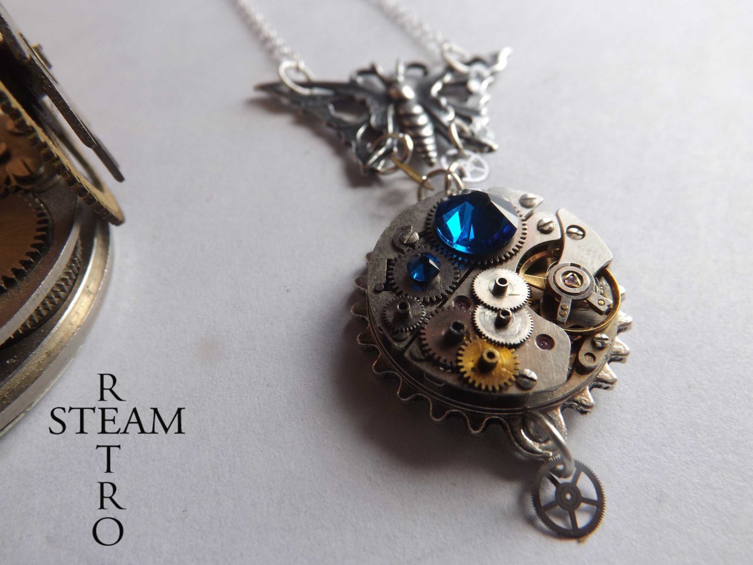 The Clockwork Butterfly Effect Necklace Steampunk Butterfly Etsy