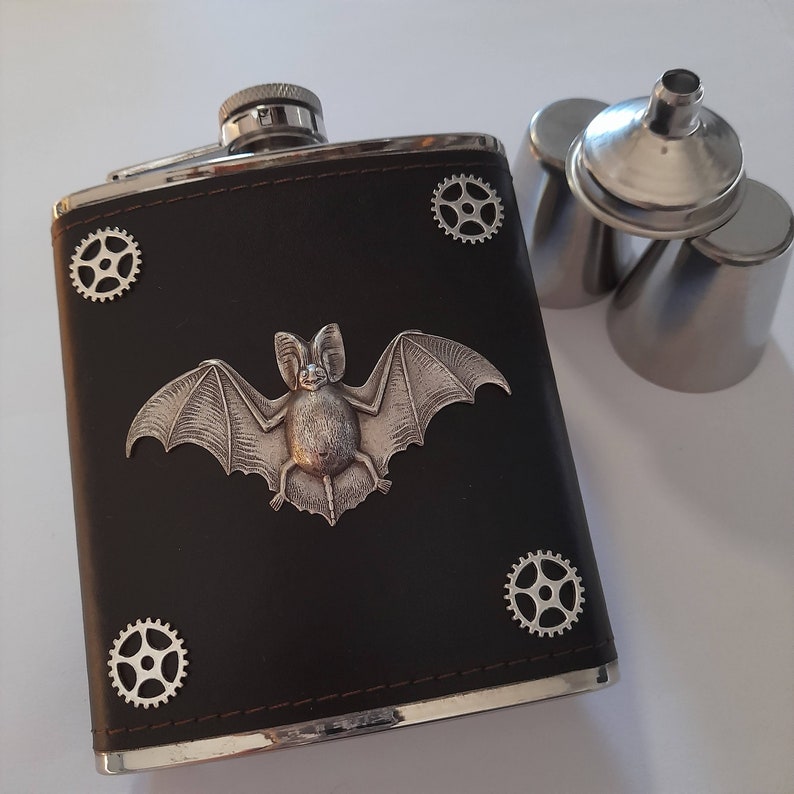 Steampunk Flask and Cup Set Mens Steampunk Gift Steampunk Etsy