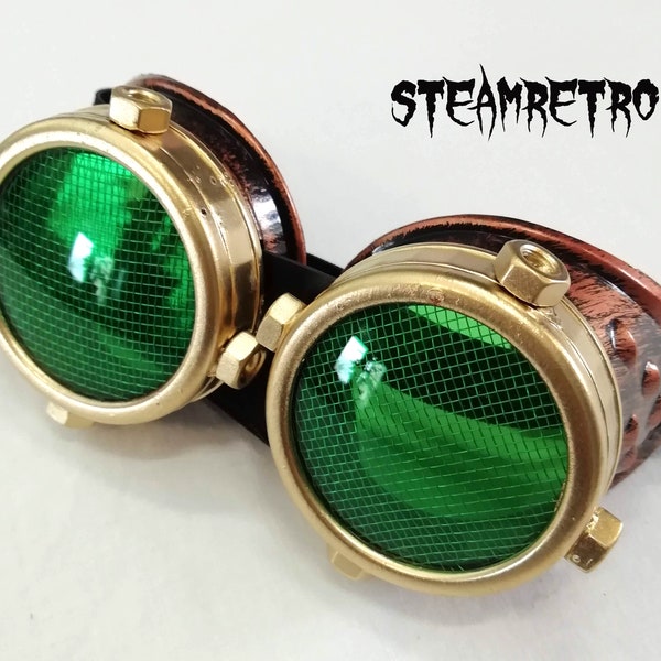 Steampunk - Steampunk Brille - Cybergoth Brille - Schweißerbrille - LARP Brille - Cosplay Brille - Cyberpunk - Dieselpunk