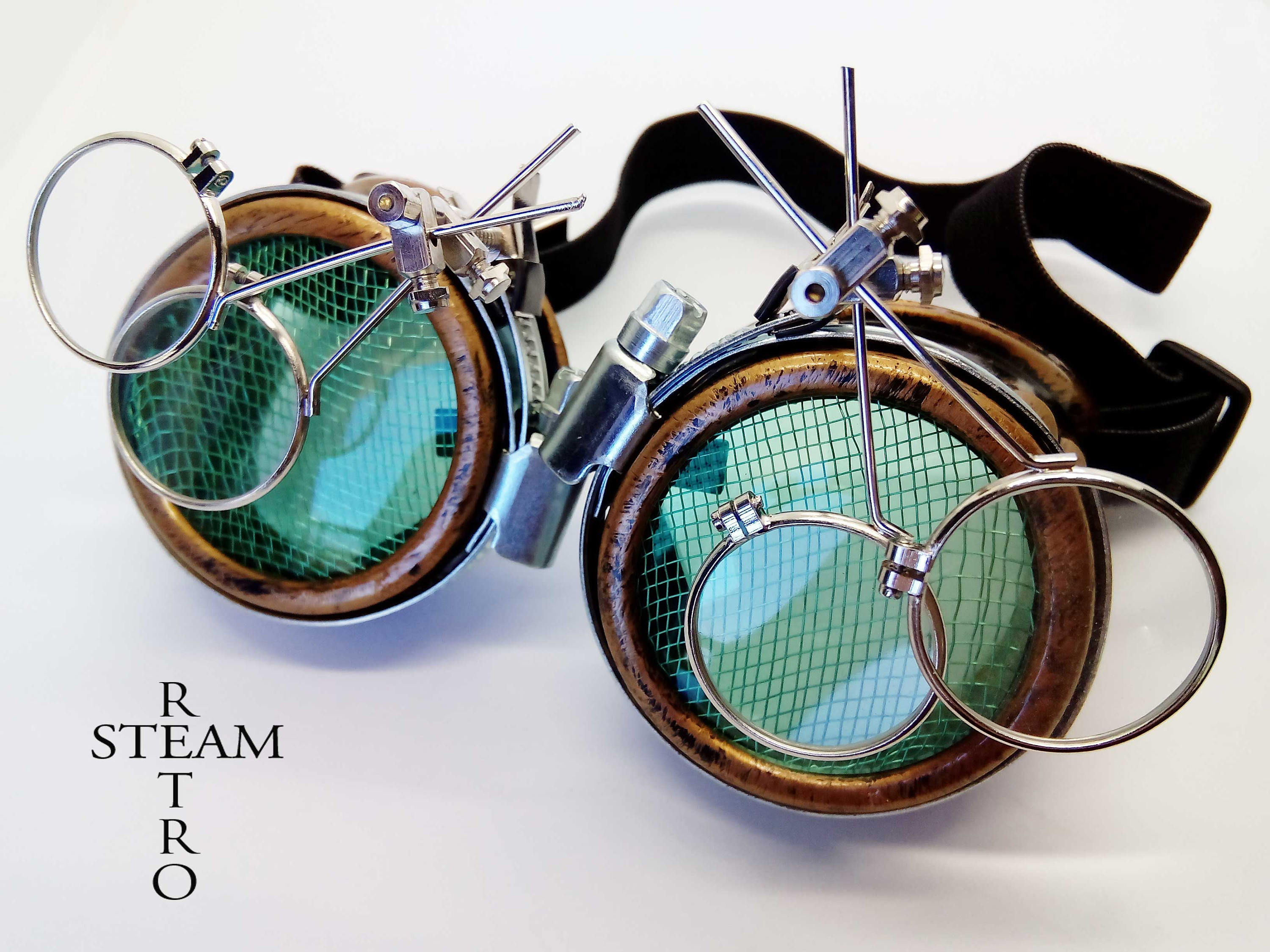 スチームパンク ゴーグル メガネ AVIATOR サイバー ゴシック 溶接工