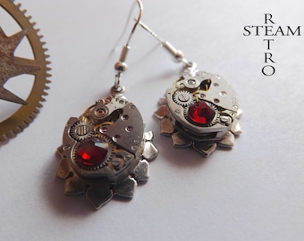 Steampunk  bridal siam  renaissance Earrings Steamretro -Steampunk Jewelry -personalized jewelry -bridesmaid earrings
