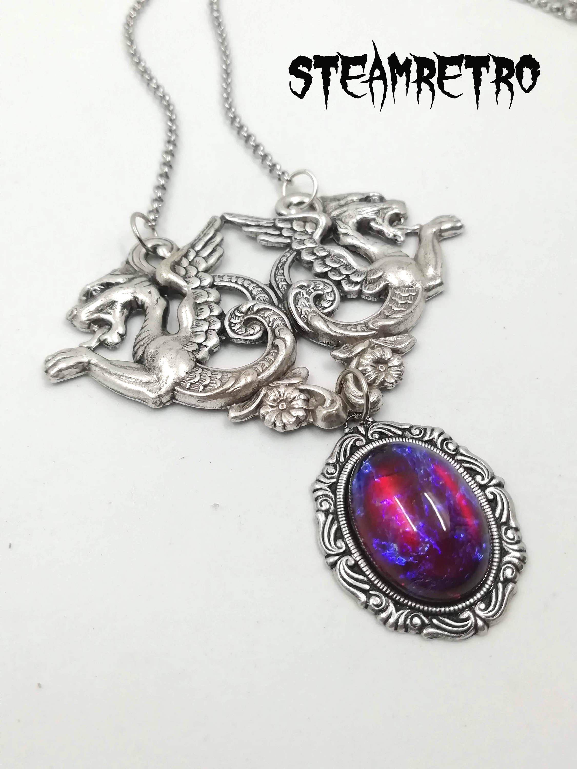 Mother of Dragons Necklace Gothic Gothic Necklace Dragon Etsy