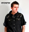 Gothic Steampunk short sleeve black shirt - Darkwave EBM shirt - mens black shirt - death metal shirt - goth shirt