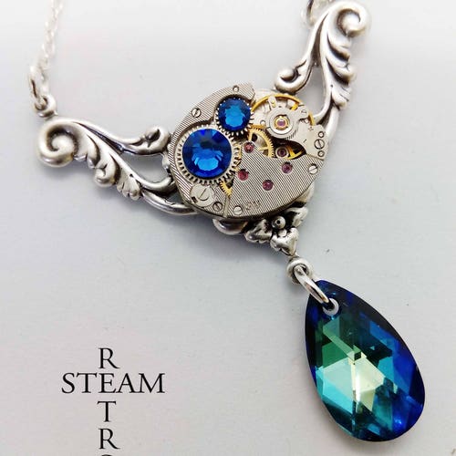 Rococo inspiré Collier Steampunk - Bijoux Steampunk - Collier Cristal Swarovski