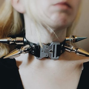 Industrial Choker Huge Spike Ckoker Punk Choker EBM
