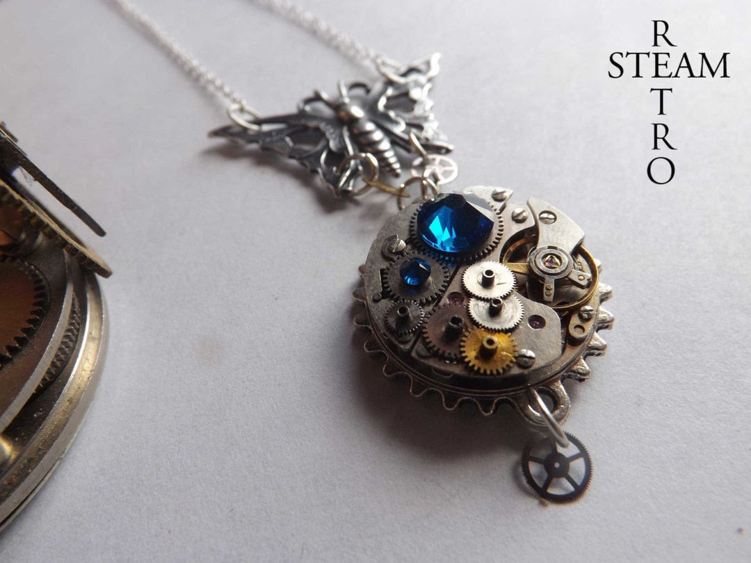 The Clockwork Butterfly Effect Necklace Steampunk Butterfly Etsy