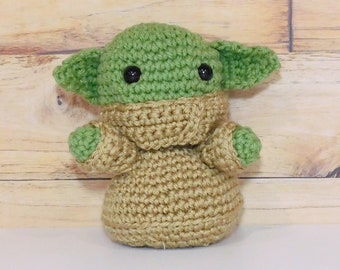 Grogu the Child Baby Alien Space Sidekicks Amigurumi Crochet Doll Mandalorian