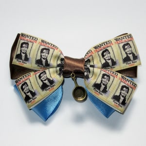 Flynn Rider Wanted Poster Rapunzel Tangled Grosgrain Cosplay Hair Bow Disneybound
