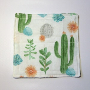 SALE! Boho Cactus Plants Fabric Coffee Coaster