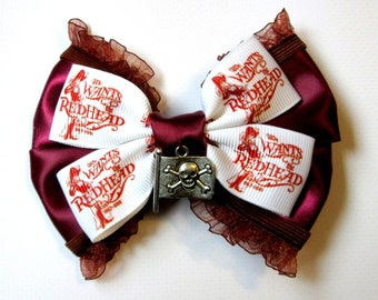 We Wants the Redhead Pirates of the Caribbean POTC Ride Limited Edition Grosgrain Cosplay Hair Bow Disneybound