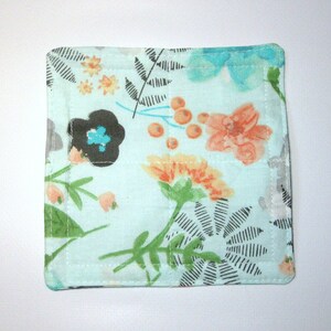 SALE! Boho Desert Flowers Fabric Coffee Coaster