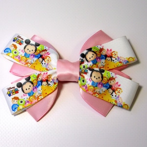 Tsum Tsum Pink Grosgrain Cosplay Hair Bow Disneybound