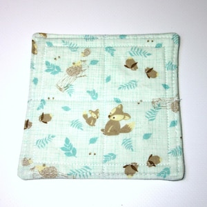 Woodland Foxes Fabric Coffee Coaster