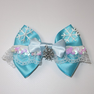 Princess Collection - Elsa Frozen Inspired Cosplay Hair Bow Disneybound
