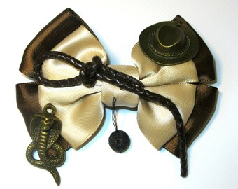 Adventureland Indiana Jones Disneyland Inspired Cosplay Hair Bow Disneybound