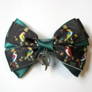 Betoverde Tiki Kamer Black Adventureland Grosgrain Cosplay Hair Bow Disneybound