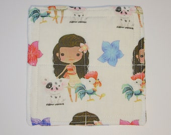 Moana Cuties Fabric Coffee Coaster.