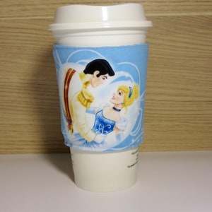 Cinderella Fabric Reusable Coffee Cozy Sleeve Limited Edition