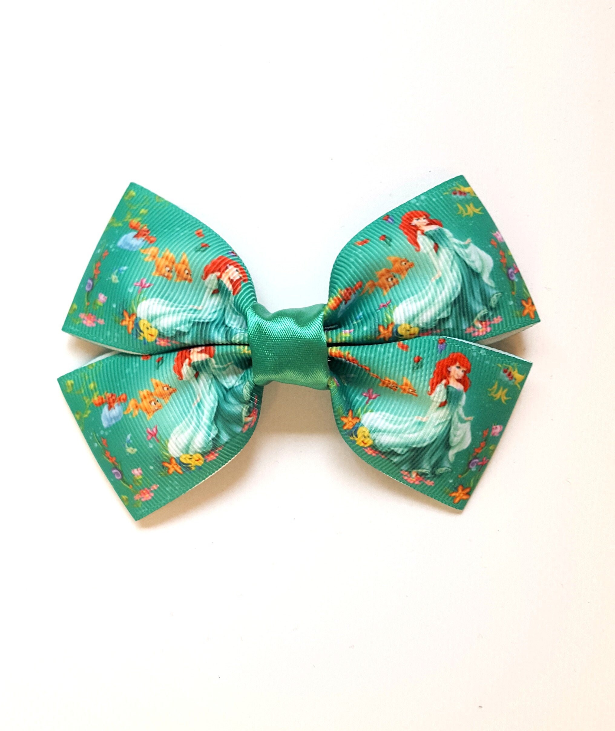 Ariel Little Mermaid Scene Grosgrain Cosplay Hair Bow  display picture 3