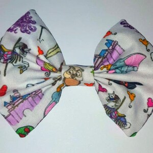Disney Doodles Fabric Cosplay Hair Bow Disneybound