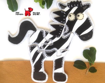 Zebra PDF Sewing Pattern 5 Piece Jigsaw Puzzle