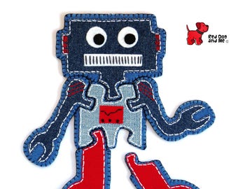 Robot PDF Sewing Pattern 6 piece Jigsaw Puzzle