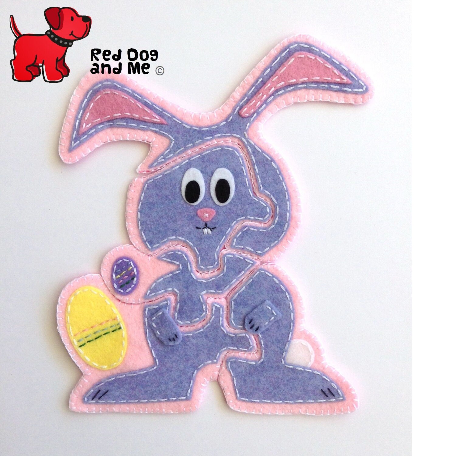 Easter Bunny Rabbit PDF Sewing Pattern Felt 5 Piece Jigsaw Puzzle - Etsy