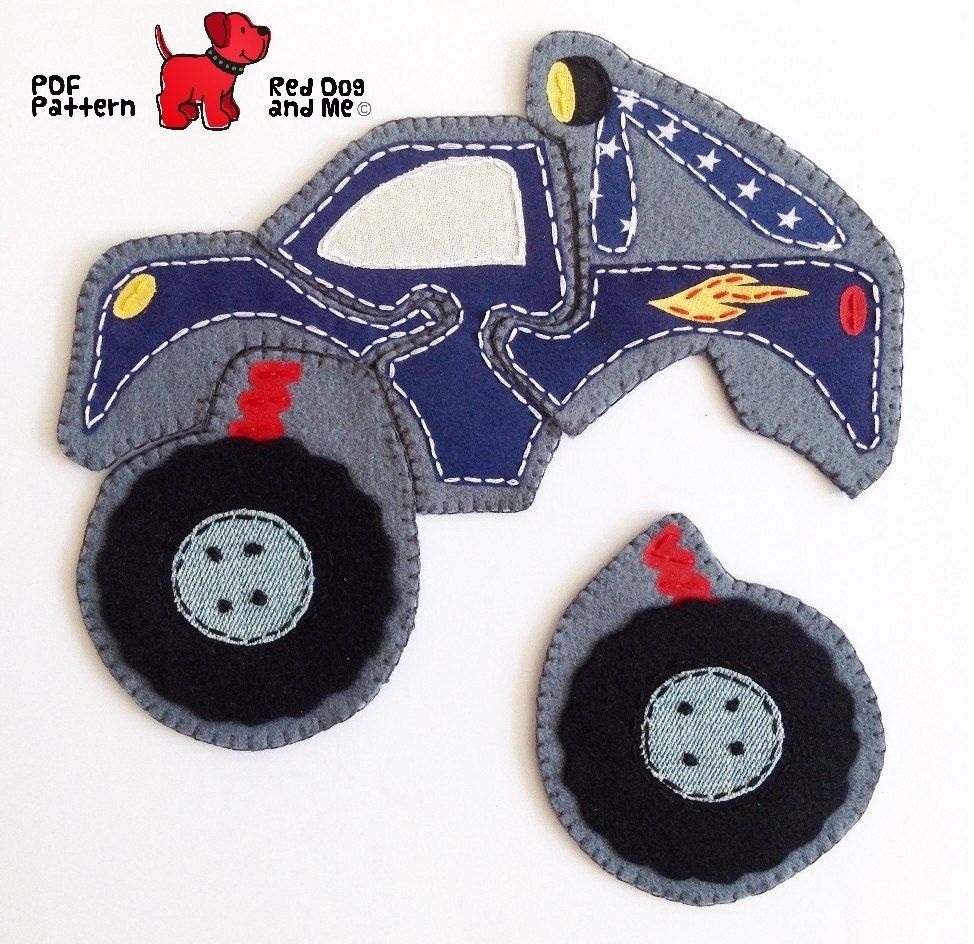 Monster Truck 5 Piece Jigsaw Puzzle PDF Sewing Pattern Baby - Etsy