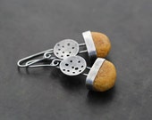 Amber earrings, metalwork earrings, sterling silver earrings, amber jewelry, metalwork jewelry, silver earrings, christmas gifts