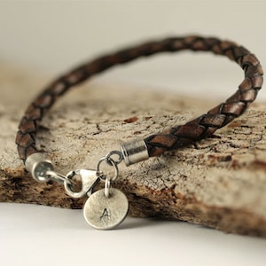 3rd anniversary gift, personalized leather bracelets for her, romantic wife gift, 3 year anniversary, three year gift, anniversary gift