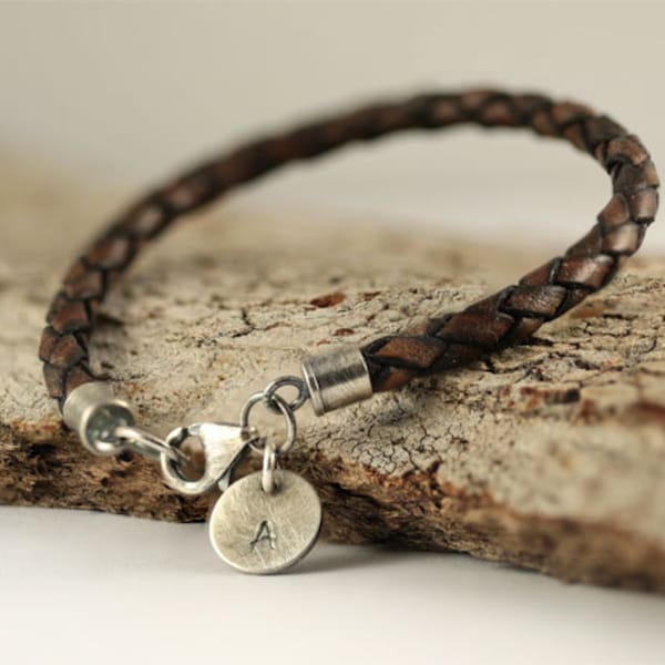 3rd anniversary gift, personalized leather bracelets for her, romantic wife gift, 3 year anniversary, three year gift, anniversary gift