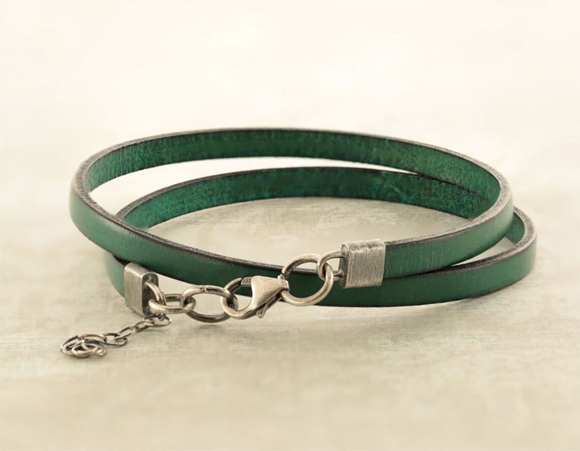Double Wrap Bracelet Mens Jewellry Leather Bracelet Etsy