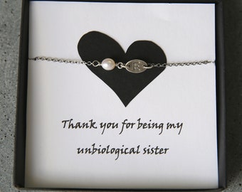 Best friend gifts, unbiological sister bracelet, friendship jewelry, sister gift, best friend birthday gift, personalized bracelet,bff gifts
