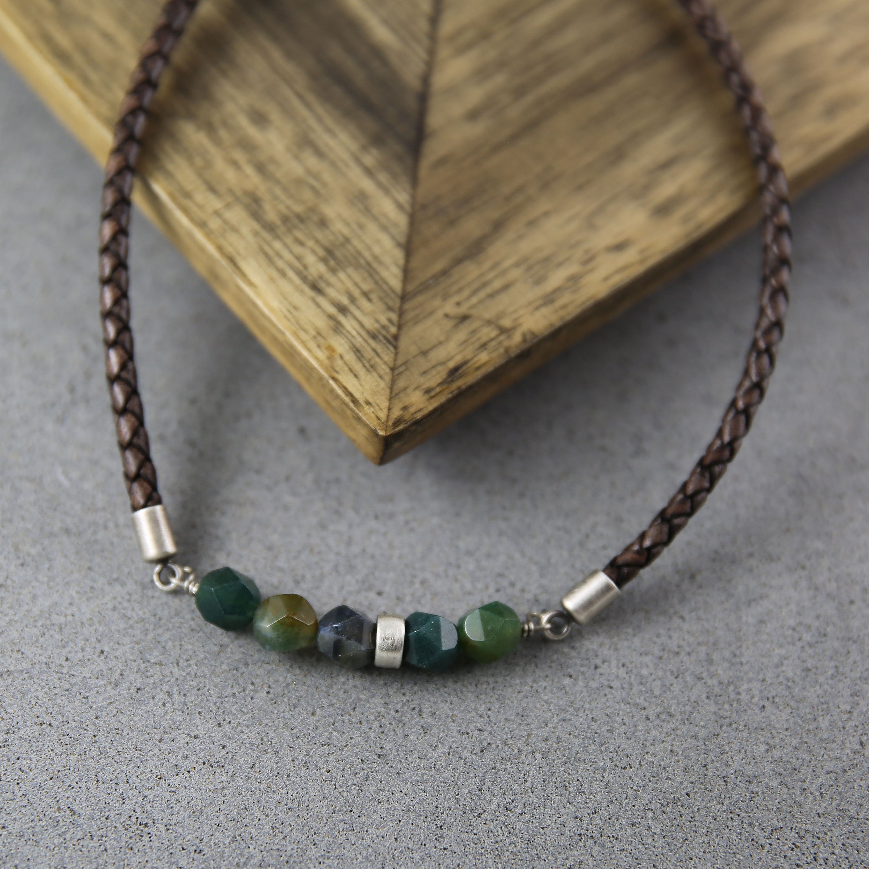 Mens Stone Necklace Mens Necklace Mens Boho Necklace Etsy