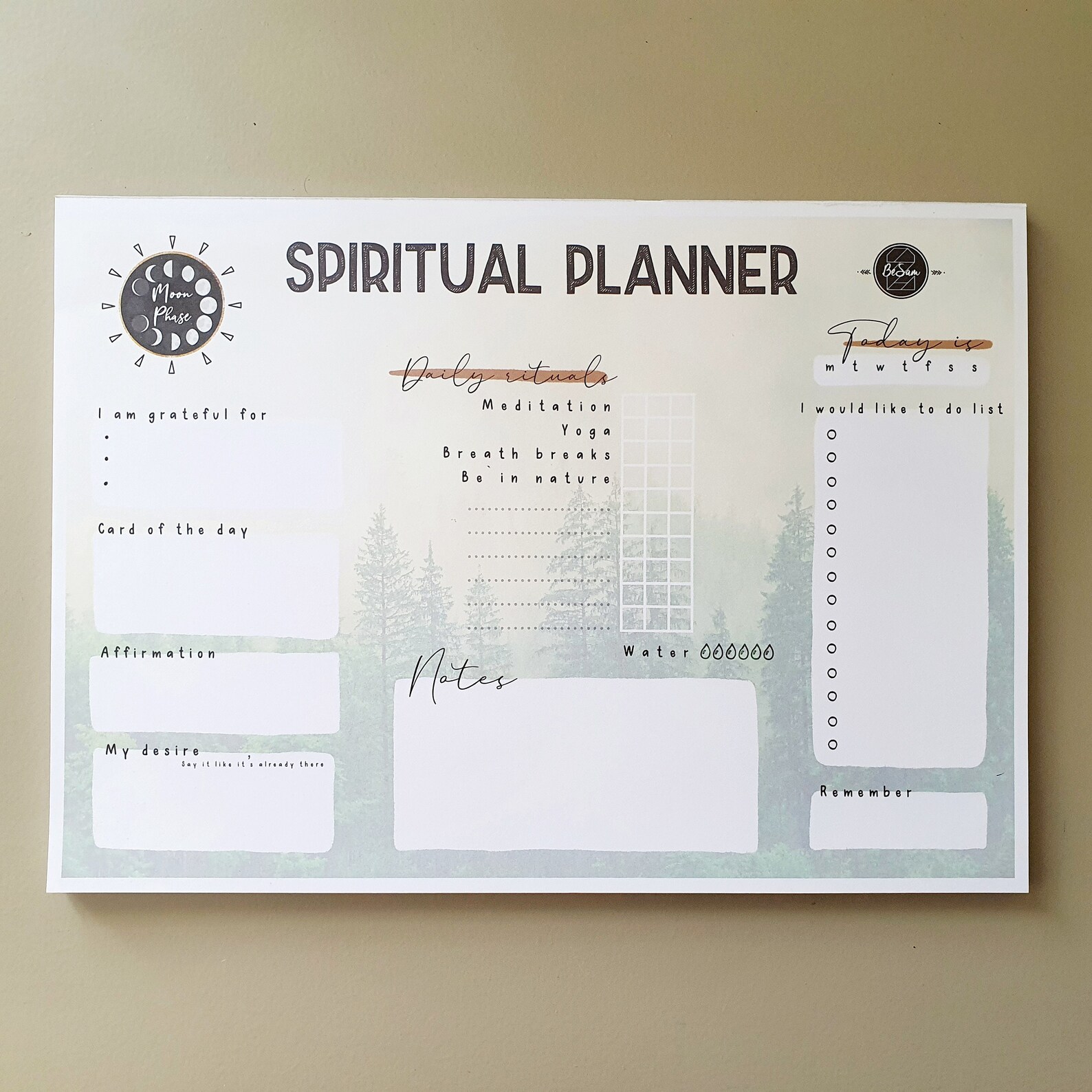 Digital PDF printable Spiritual planner Etsy España